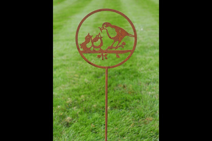 Rusty Birds Stake