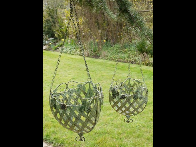 Set of 2 CHO Hanging Baskets