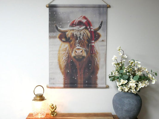 Canvas Wall Art - Winter Cow