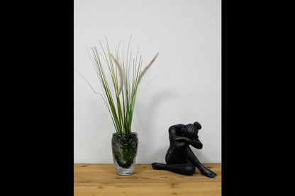 Small Black Glass Vase