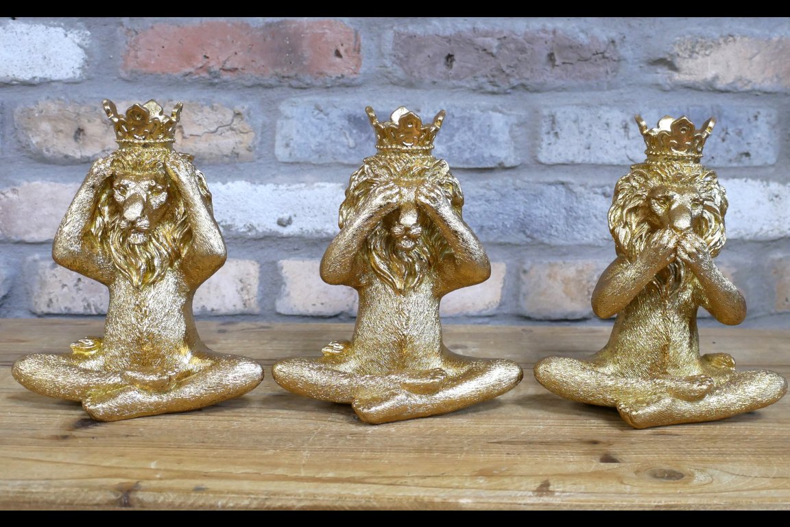 Set Of 3 Lions