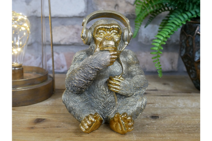 Monkey With Headphones