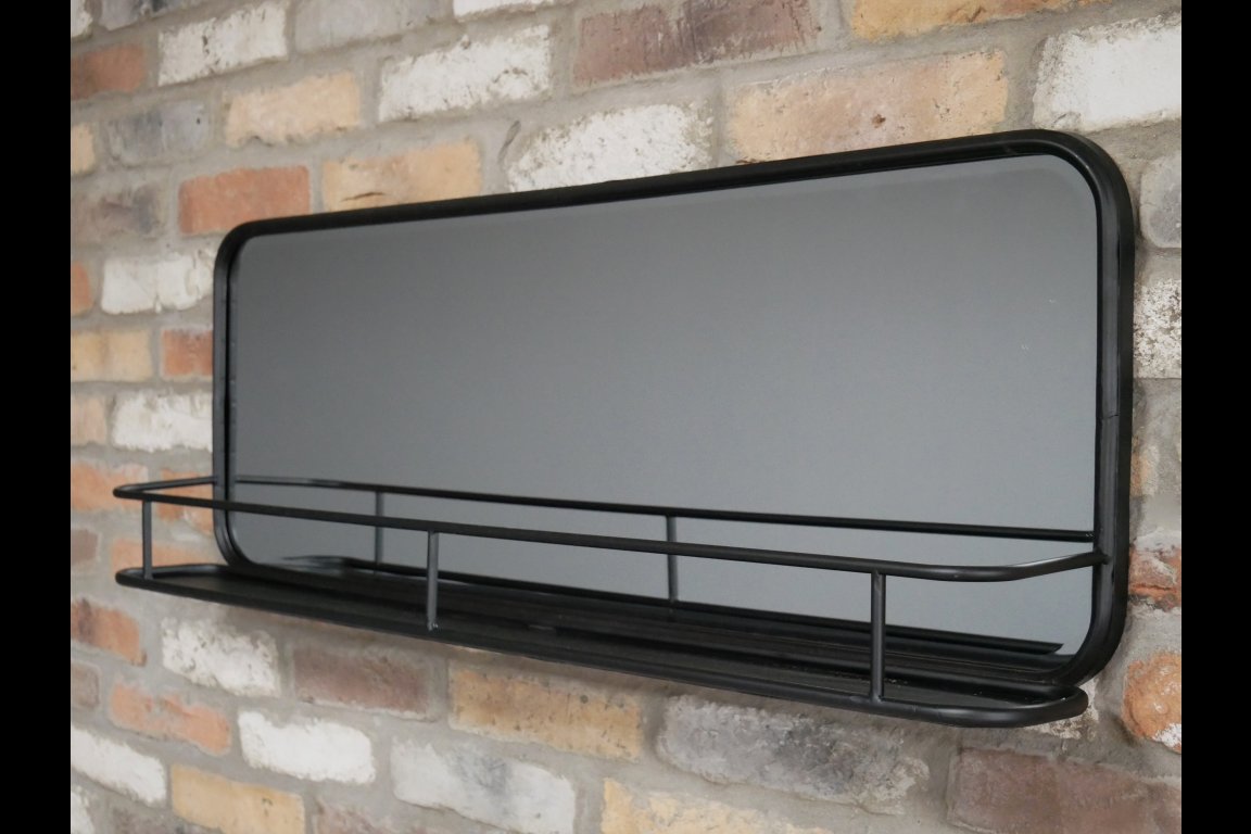 Industrial Shelf With Mirror