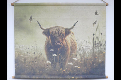 Canvas Wall Art - Cow In Field