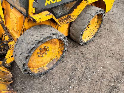 JCB ROBOT 150 WHEELED SKIDSTEER LOADER WITH JCB HYDRAULIC SWEEPER BUCKET