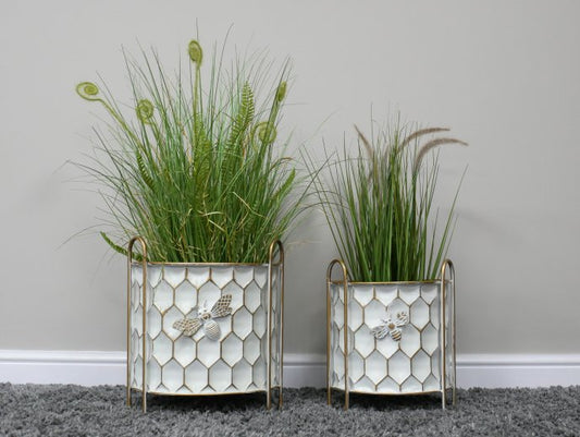 Set Of 2 Bee Planters