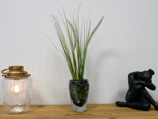 Small Black Glass Vase