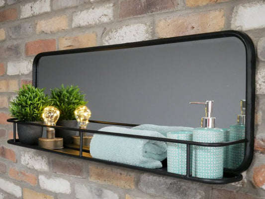 Industrial Shelf With Mirror