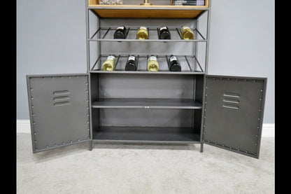 Retro Industrial Wine Cabinet