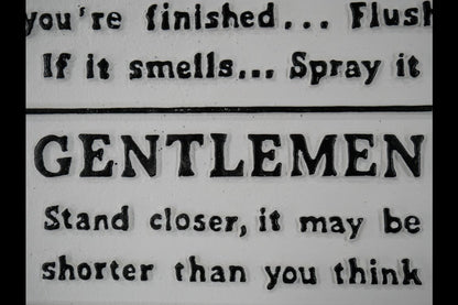 Sign (Toilet Rules)
