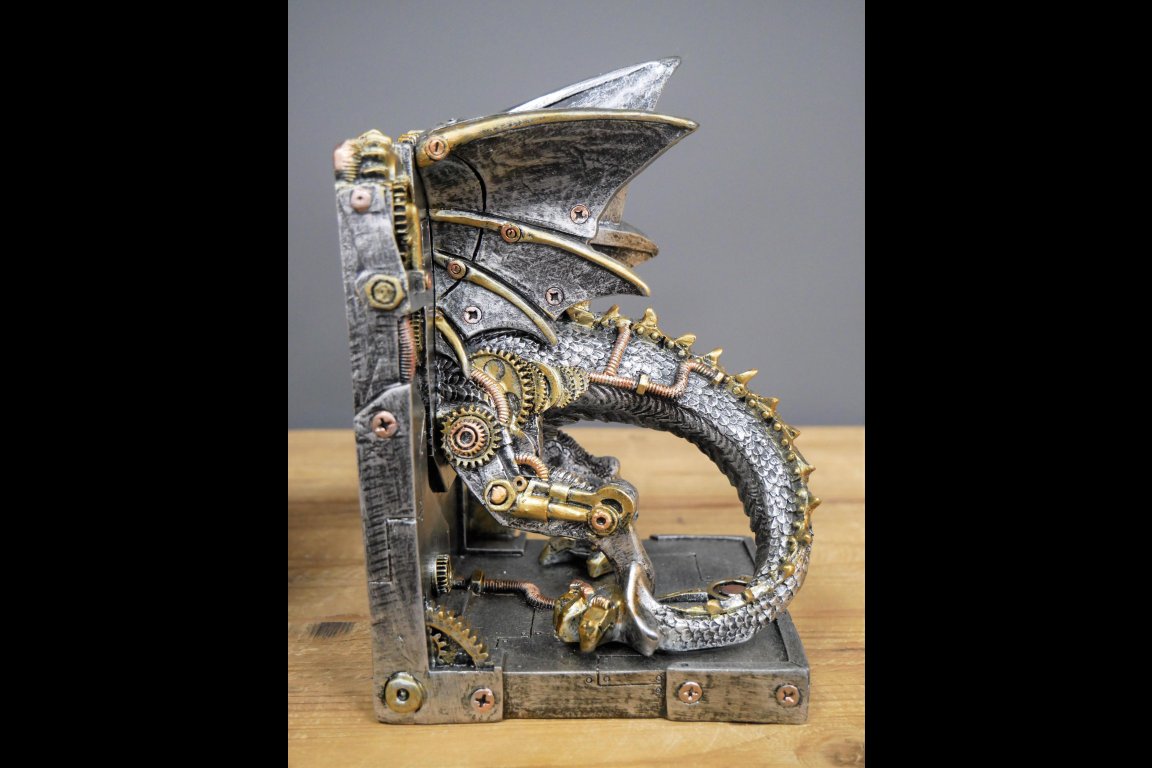 Steampunk Dragon Bookends