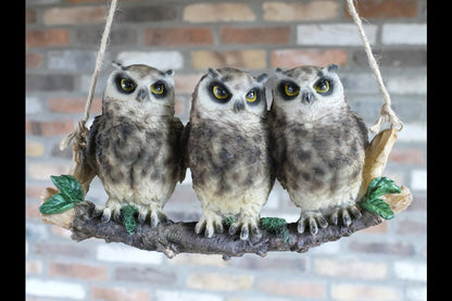 Three Owls On A Branch