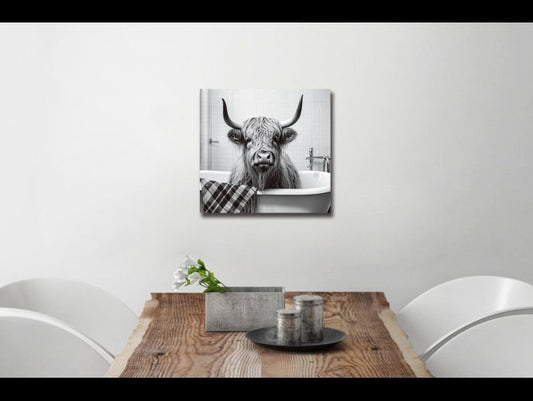 Cow In Bath Wall Art - Mini