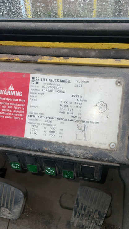 1994 HYSTER DIESEL FORKLIFT