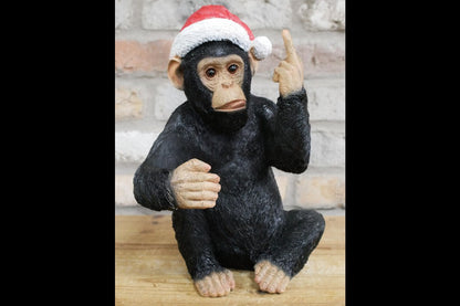 Up Yours Monkey Wine Bottle Holder - Christmas