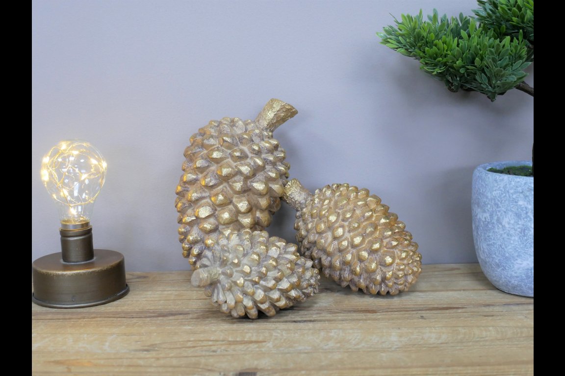 Set Of Three Pinecones