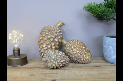 Set Of Three Pinecones