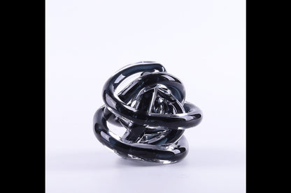 Glass Knot - Black & Clear