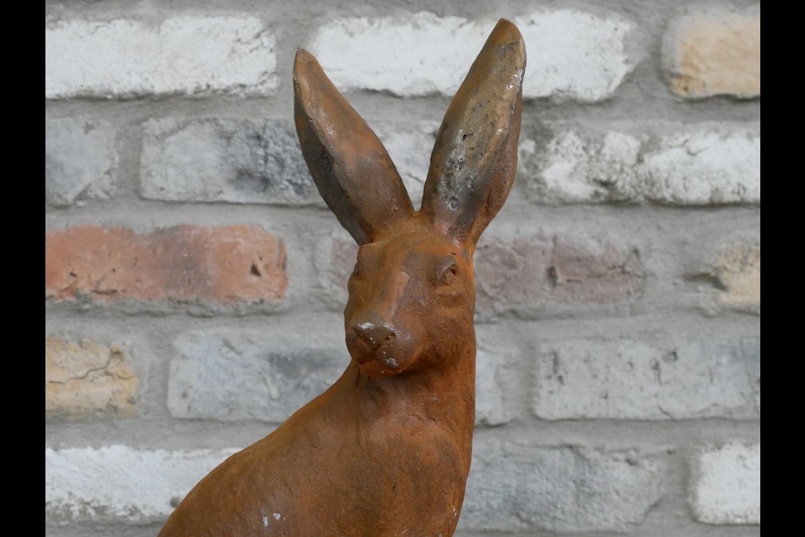 Cast Iron Rusty Rabbit