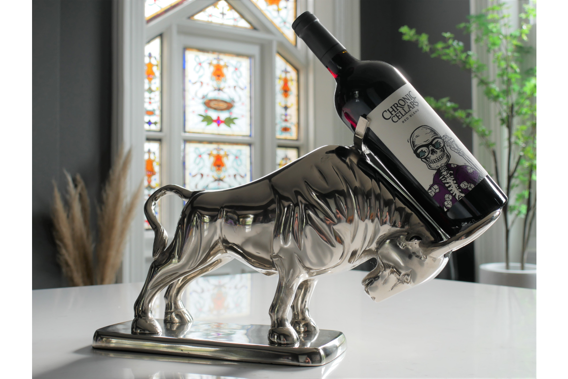 Bull Bottle Holder With Base