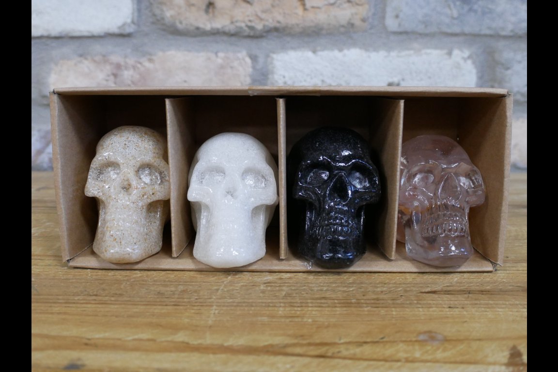 Set Of 4 Skulls