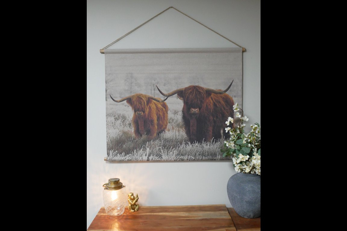 Canvas Wall Art - Two Cows