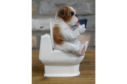Bulldog On The Loo