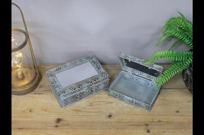 Set Of 2 Mirrored Boxes