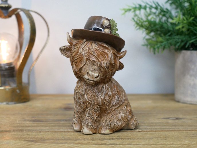 Highland Cow With A Hat