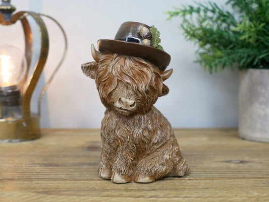 Highland Cow With A Hat