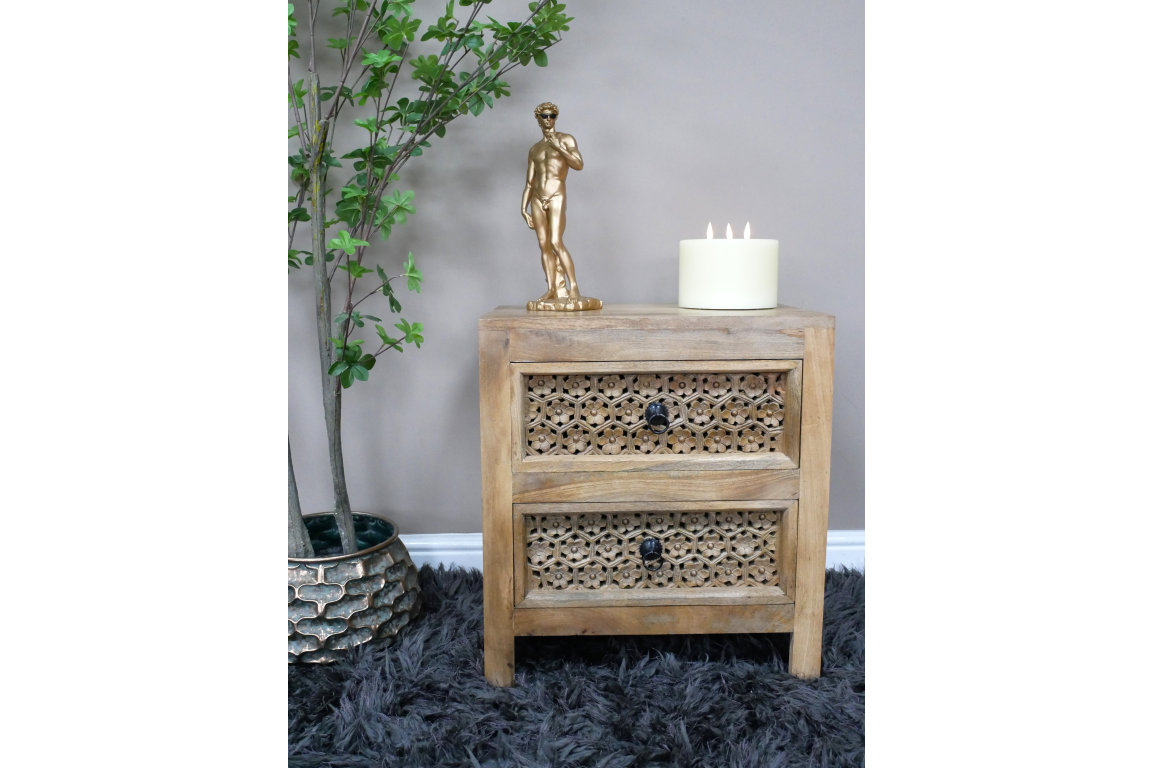 2 Drawer Bedside Cabinet