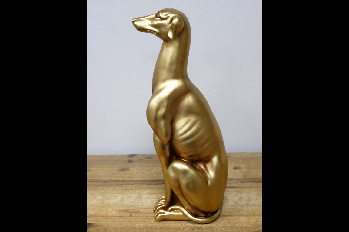 Golden Sitting Dog