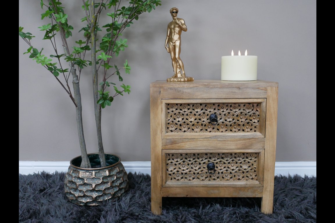 2 Drawer Bedside Cabinet