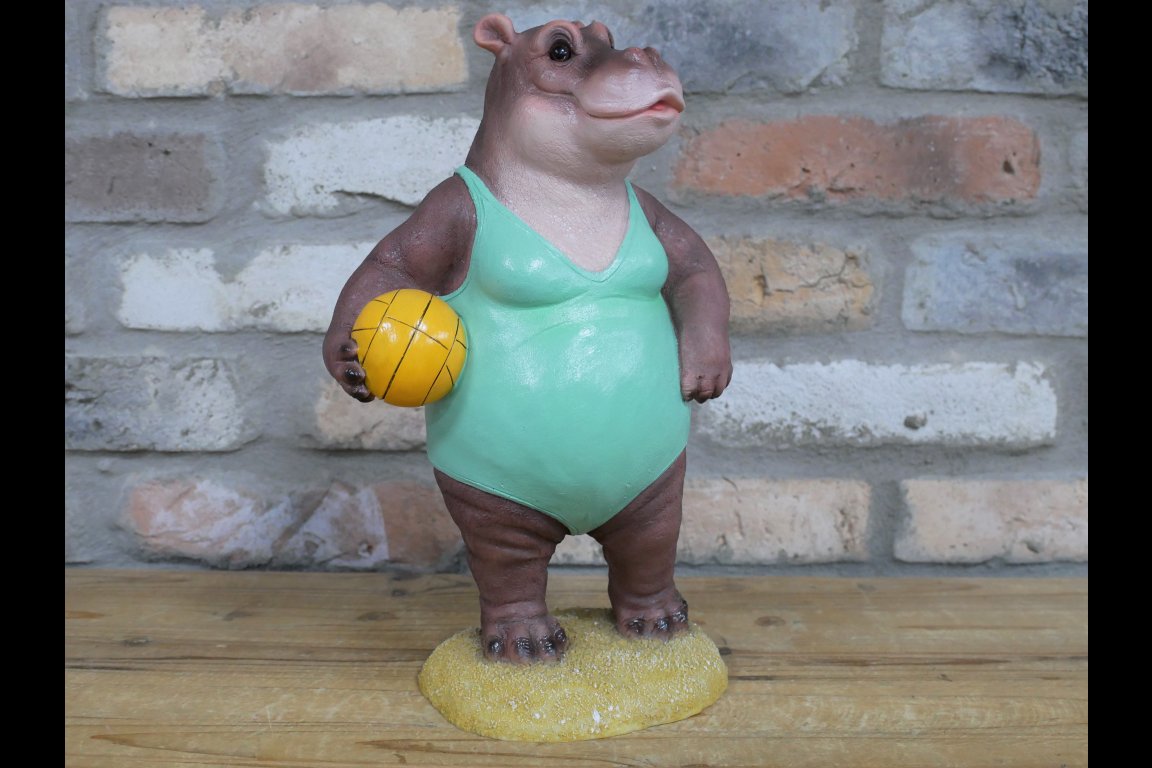 Hippo With Volleyball
