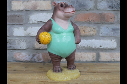 Hippo With Volleyball