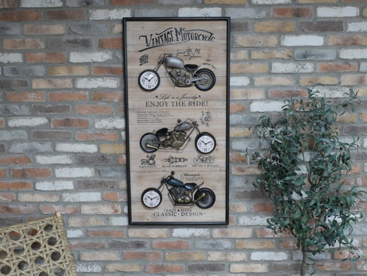 Motorbikes Clock