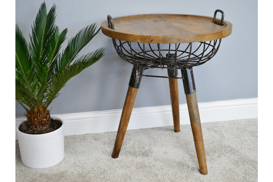 Basket Side Table
