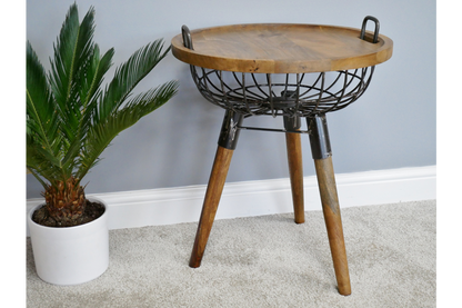 Basket Side Table