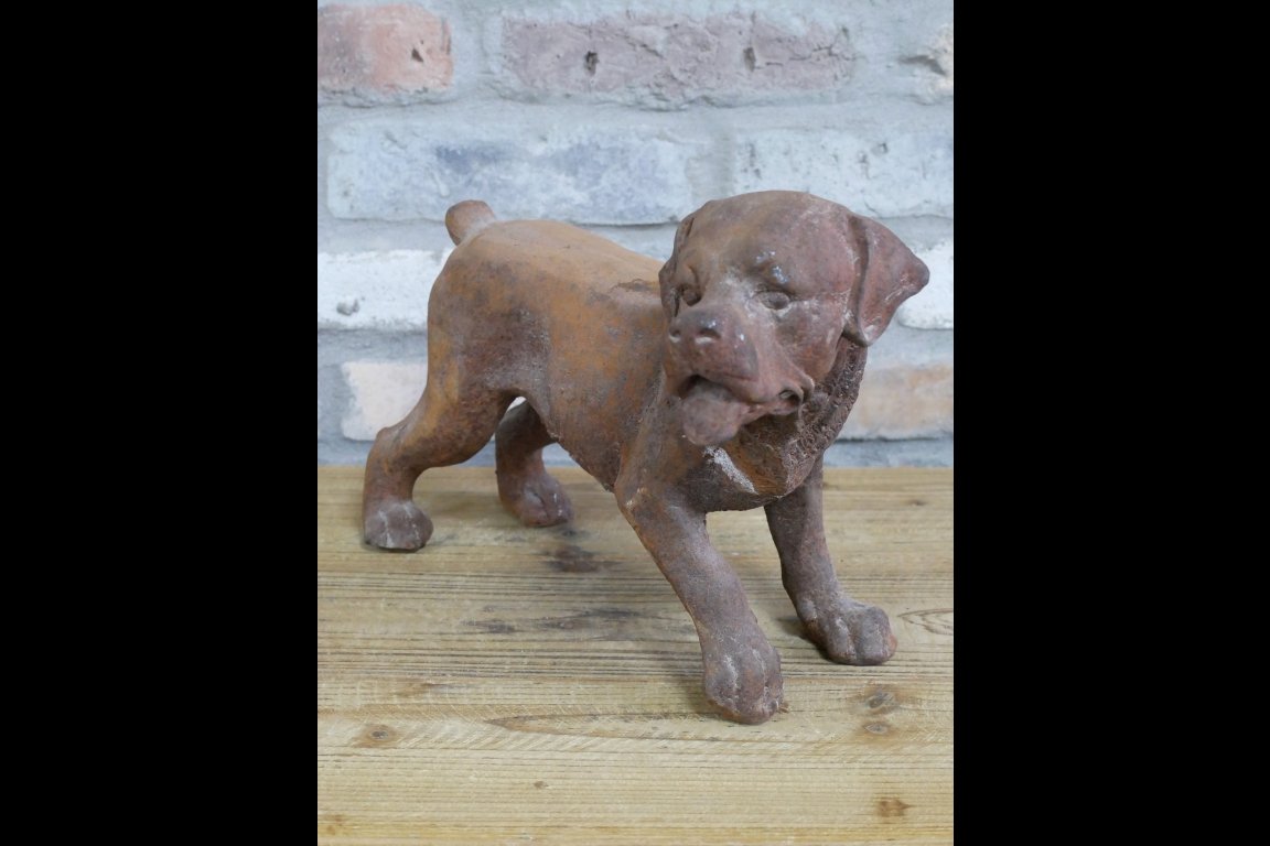 Small Cast Iron Rusty  Dog
