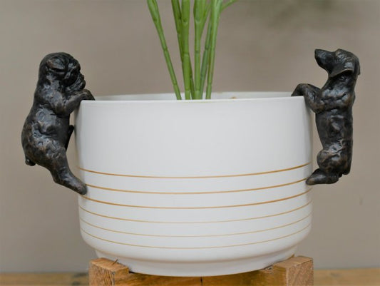Set Of Two Dog Pot Hangers