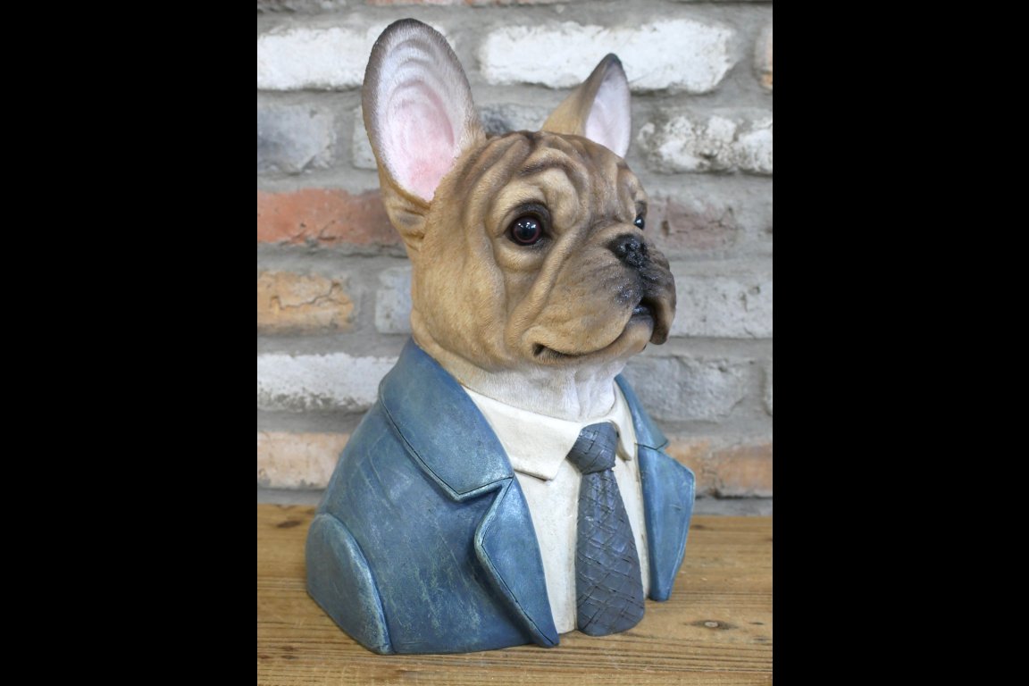 Large Frenchie Dog Bust