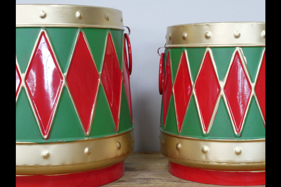 Set Of Two Drum Planters