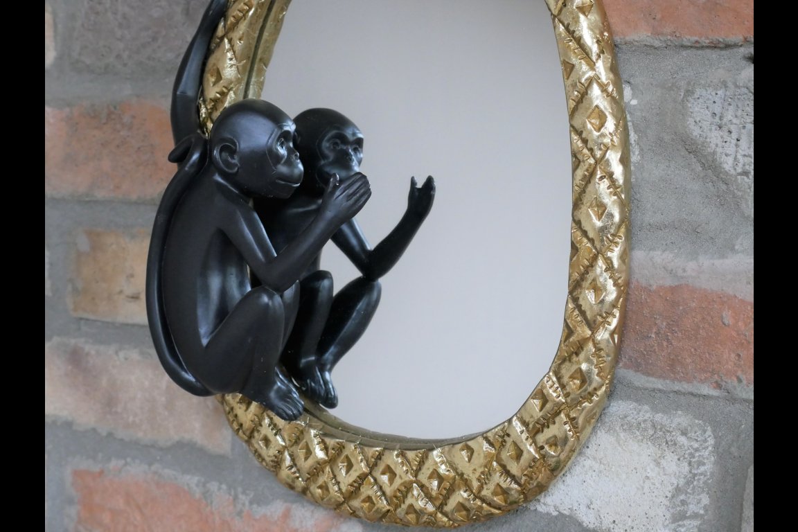 Pineapple Monkey Mirror