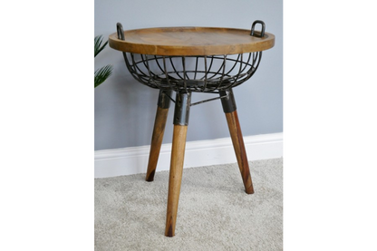 Basket Side Table