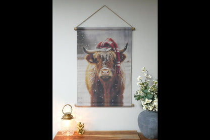 Canvas Wall Art - Winter Cow