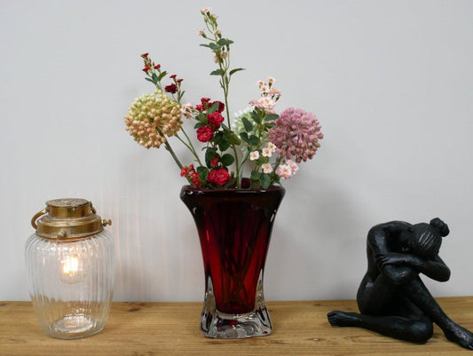 Red Glass Vase