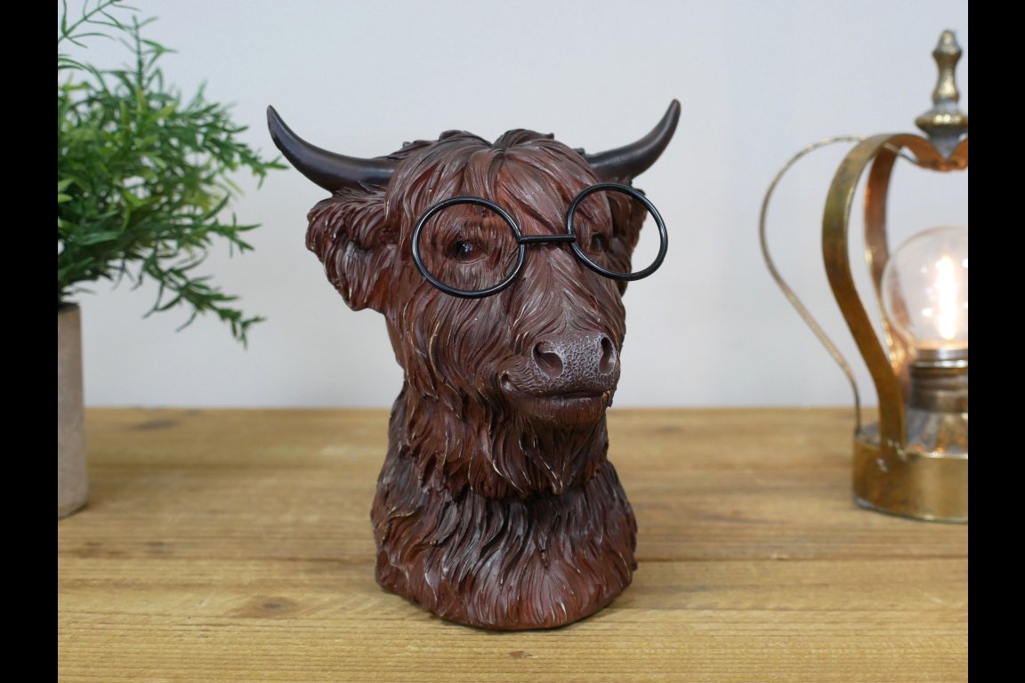Cow Head With Glasses