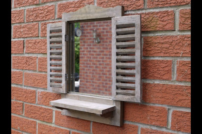 Shutter Mirror With Shelf