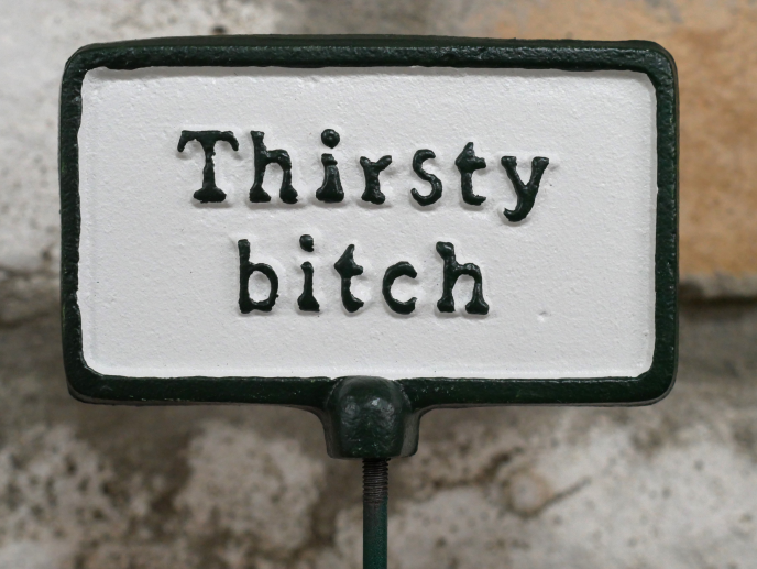 Plant Sign - Thirsty Bitch