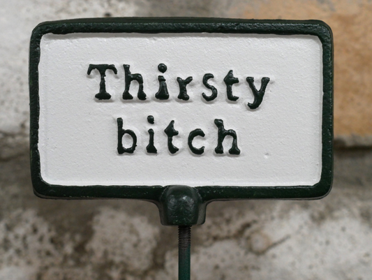 Plant Sign - Thirsty Bitch